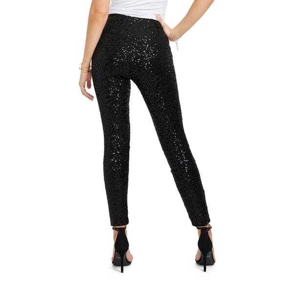 NWT Tipsy Elves Black Sequin High Waisted Leggings Size Medium - Picture 2 of 8